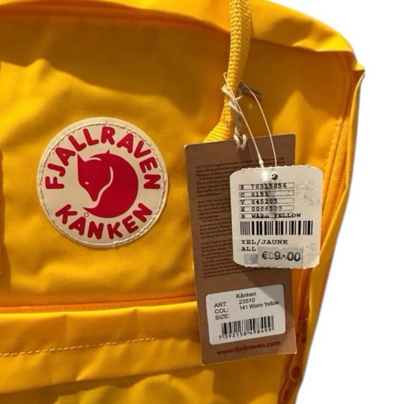 Fjallraven Kanken 23510  Full Size Classic Warm Yellow Backpack unisex Bag NWT - Picture 5 of 5